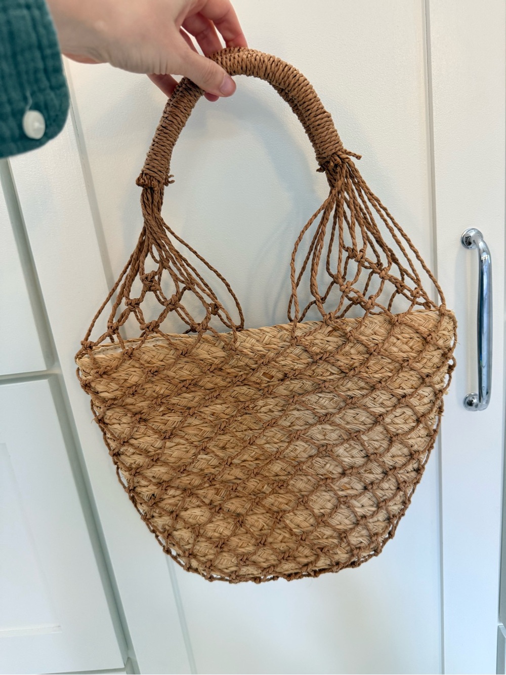 Jcrew Straw Tote Bag in Natural Brown